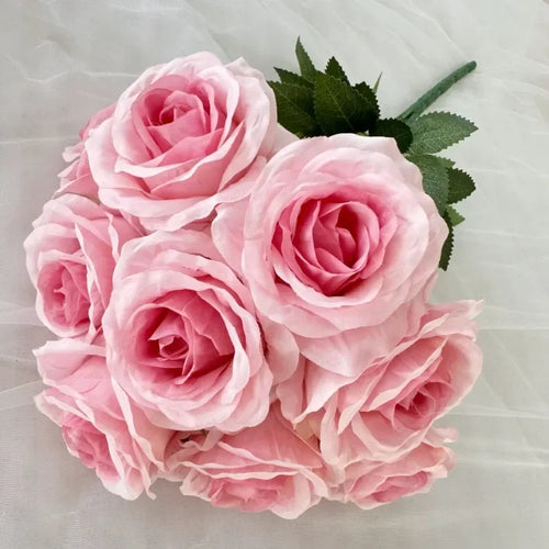 bouquet de roses artificielles en soie pour décoration intérieure - vue 11 sur 28