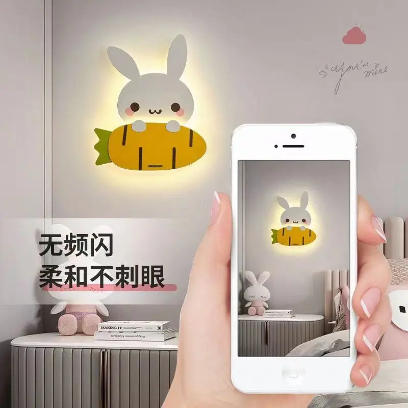 applique murale led dessin animé baleine lapin dinosaure pour enfants - vue 5 sur 8