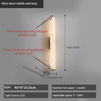 applique murale led en cuivre et marbre moderne luxe éclairage intérieur