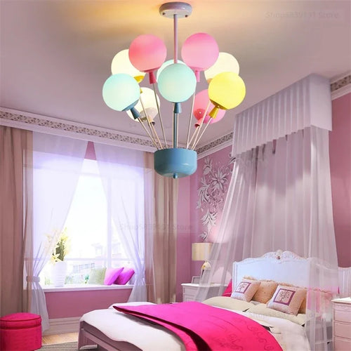 suspension moderne led ballon dessin animé pour enfants - vue 4 sur 9
