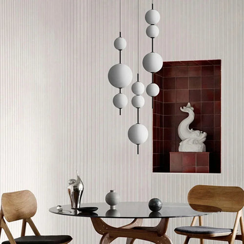 suspension moderne en verre pour décoration intérieure élégante - vue 3 sur 9