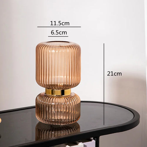vase en verre transparent pour fleurs et décoration hydroponique - vue 10 sur 10