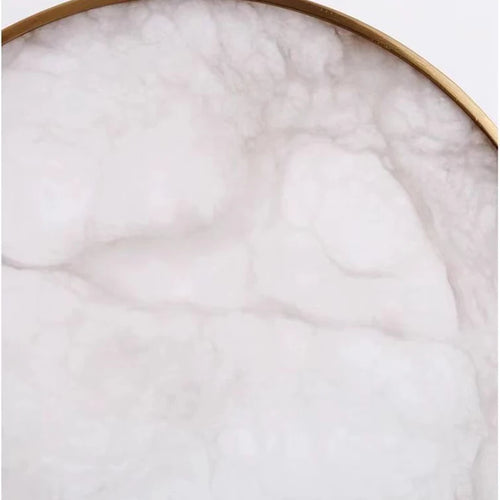 applique murale en marbre et métal doré design art déco - vue 6 sur 7