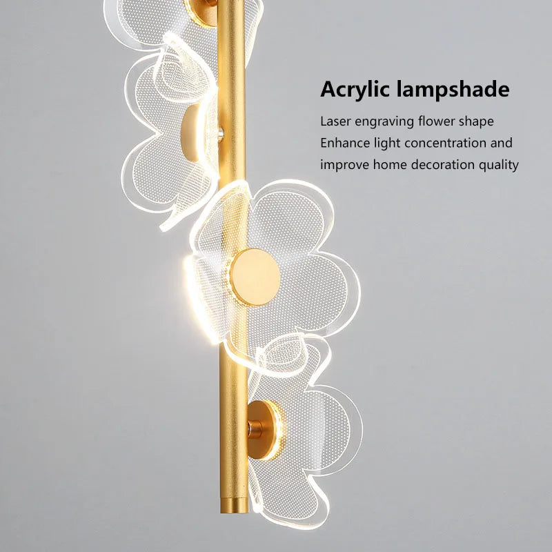 suspension design fleur lumineuse pour intérieur enfants et étude - vue 6 sur 7