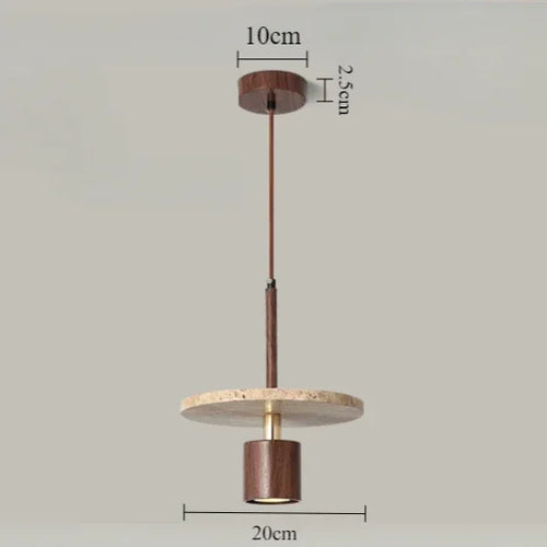 lustre moderne en pierre pour restaurant et chevet - vue 8 sur 9