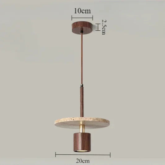 lustre moderne en pierre pour restaurant et chevet - vue 7 sur 9