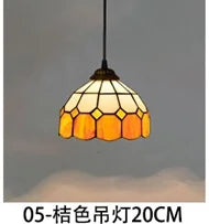 lustre en verre style tiffany rétro pour intérieur méditerranéen - vue 24 sur 30