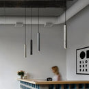 Suspension tube terrazzo bar style industriel tête unique minimaliste