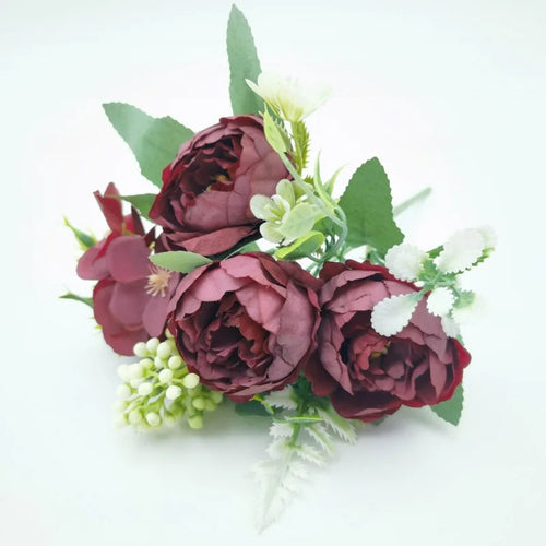 bouquet de pivoines artificielles pour décoration intérieure - vue 2 sur 12
