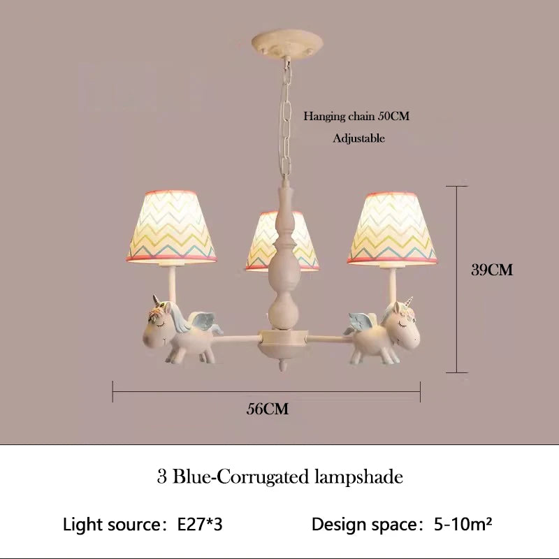 lustre enfant LED rotatif style nordique romantique et chaleureux - vue 12 sur 24