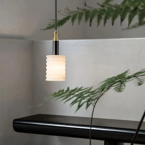 lustre en marbre chinois style minimaliste moderne pour restaurant et bar - vue 3 sur 7