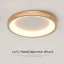 lampes de plafond en bois massif led simple japonais