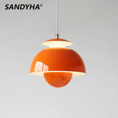 SANDYHA Danemark Fleur Bud Design Suspension Moderne De Luxe Couleur Unie Chevet Bar Salon Salle À Manger Intérieur Lumières Décoratives - vue 4 sur 10