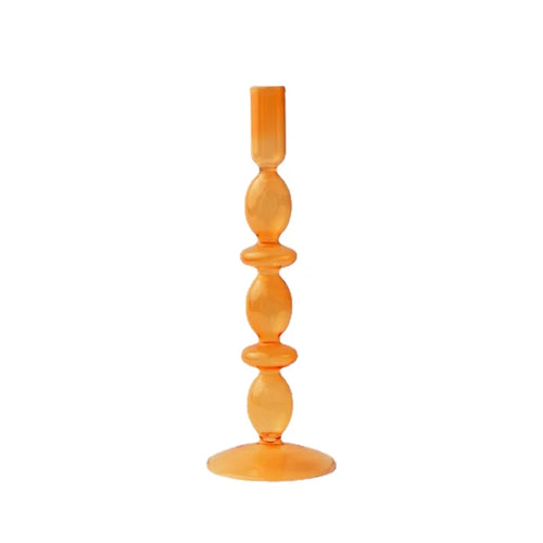 bougeoir conique en verre pour décoration intérieure festive - vue 12 sur 17