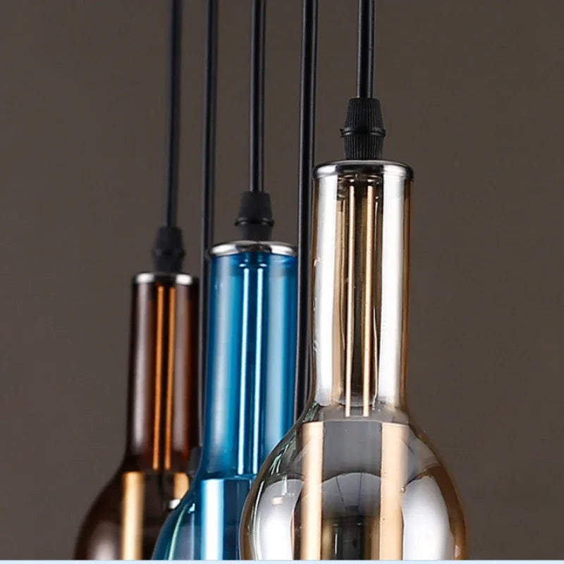 lustre nordique créatif moderne en forme de bouteille de bière - vue 3 sur 13