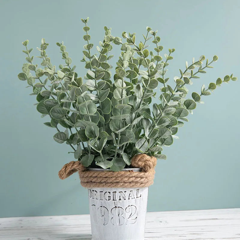 lot de 20 tiges d eucalyptus artificielles pour décorations festives - vue 6 sur 8