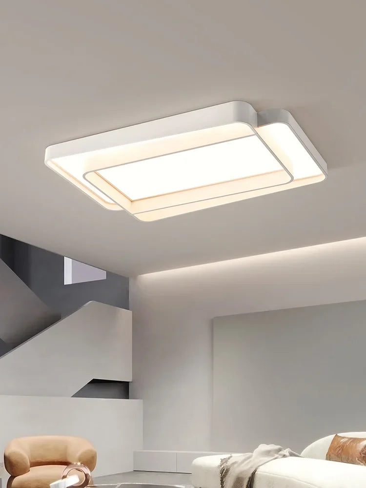 Ceiling Lamps Living Room Main Lamp Rectangular Nordic Ceiling Lamp Modern Simple Atmosphere Bedroom Creative Lamps Whole House - vue 1 sur 11