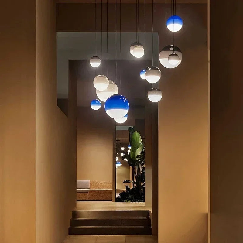 suspension moderne en verre pour décoration lumineuse élégante - vue 5 sur 12