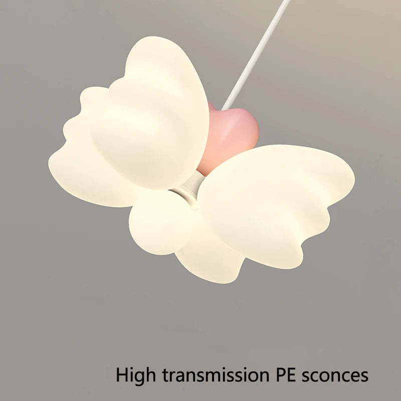 lustre créatif pour enfants avec ailes d'ange led décoratif - vue 5 sur 8