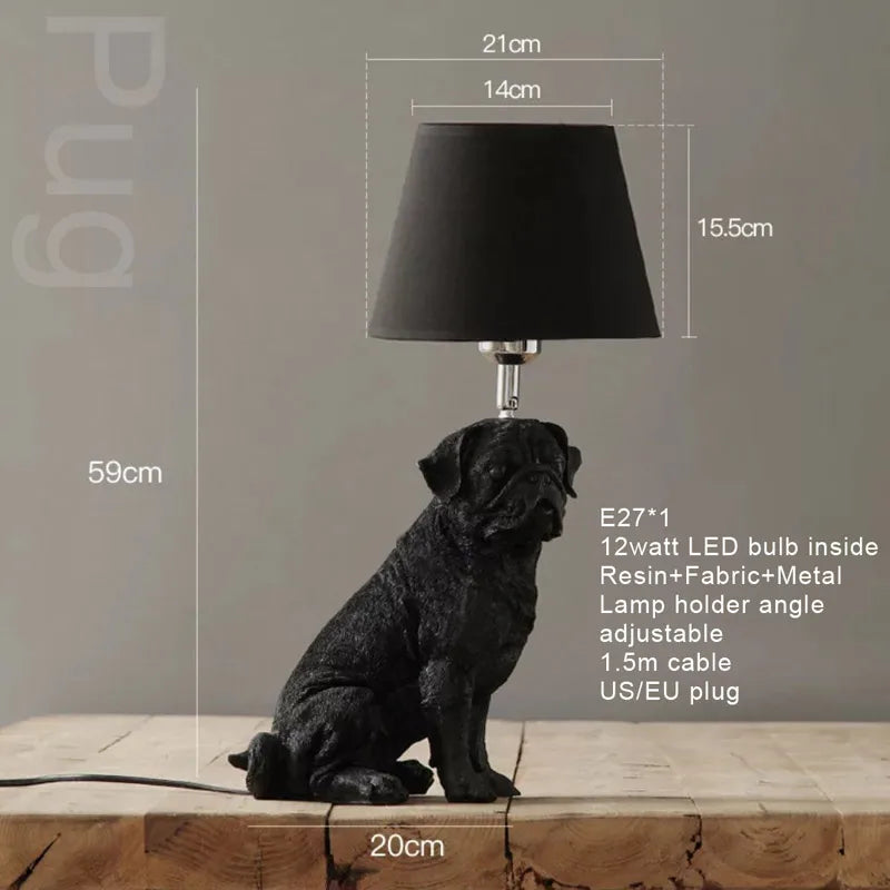 lampe de table led moderne design chiot nordique pour enfants - vue 14 sur 16