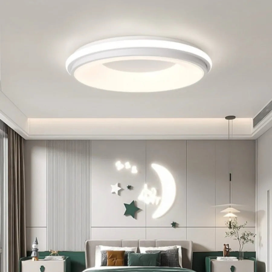 plafonnier led moderne macaron gradation à distance décoration intérieure - vue 3 sur 12