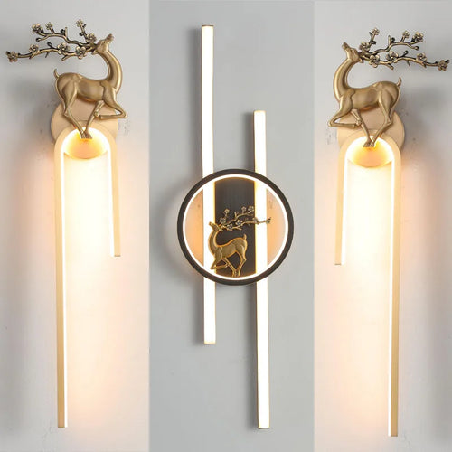 applique murale en cuivre style chinois pour éclairage intérieur - vue 2 sur 15