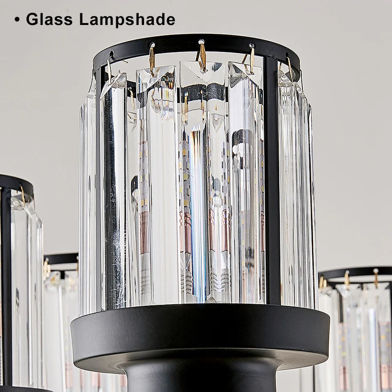 lustre en cristal rétro américain design chic pour décoration intérieure - vue 6 sur 10