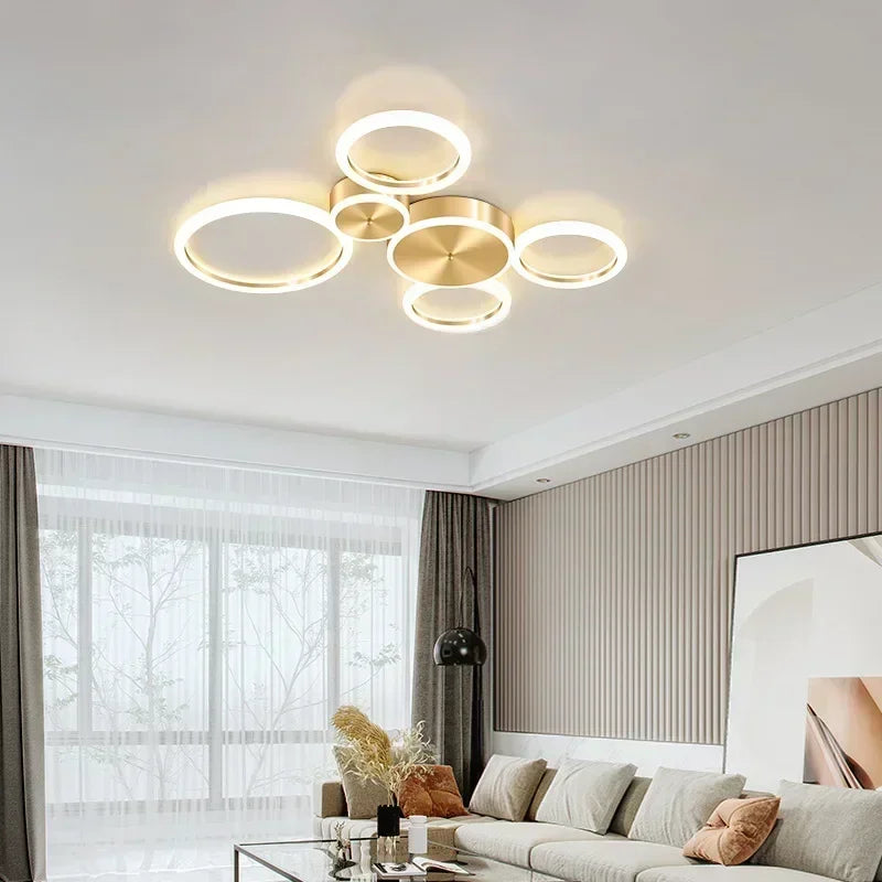 lustre moderne en aluminium avec leds pour intérieur - vue 6 sur 12