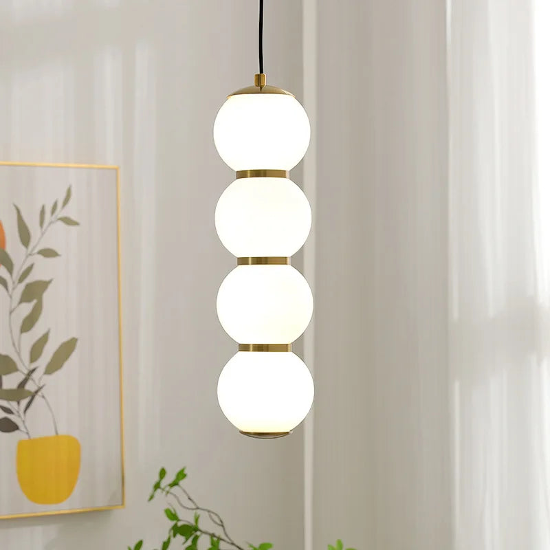 suspension style européen design luxe gourde verre led - vue 3 sur 9