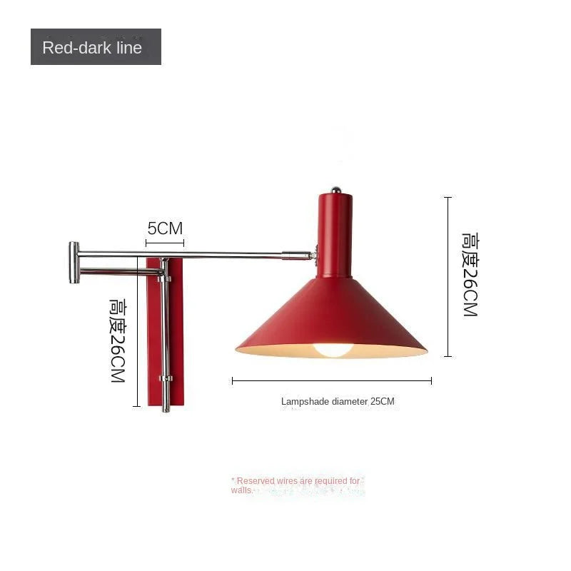 applique murale led vintage rotative pliante pour hôtel - vue 11 sur 12