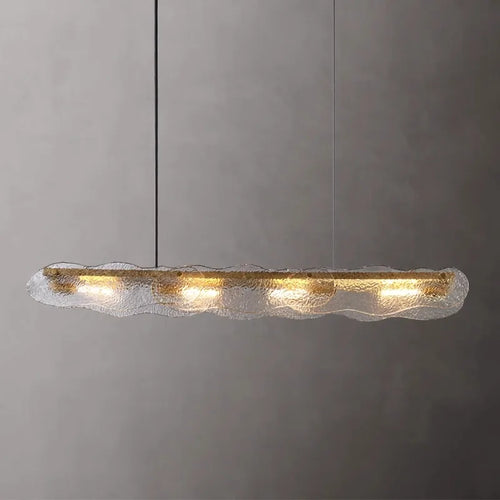 suspension moderne en cuivre et verre pour restaurant - vue 2 sur 12