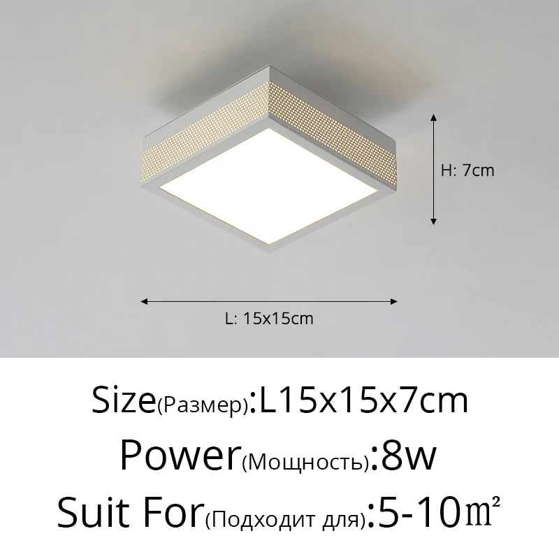 plafonnier led carré minimaliste design nordique éclairage intérieur luminaire décoratif