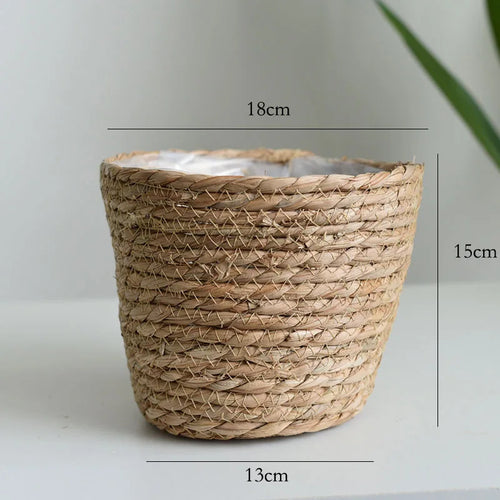 panier en paille pour plantes d'intérieur et d'extérieur - vue 24 sur 28