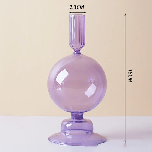 bougeoir en verre pour décoration de mariage et centre de table - vue 11 sur 29