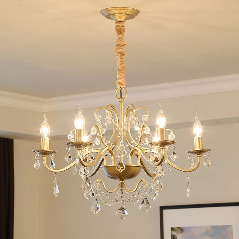lustre moderne en cristal avec éclairage led élégant pour votre intérieur - vue 4 sur 10