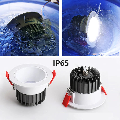 spot led étanche dimmable pour éclairage extérieur intégré - vue 3 sur 10