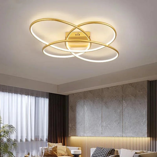 plafonnier led intelligent design moderne en forme de fleur - vue 3 sur 8