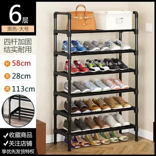étagère à chaussures en métal design peu encombrante pour rangement pratique - vue 12 sur 11