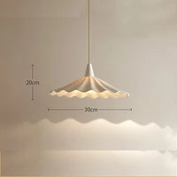 suspension LED 30 cm blanc en céramique style japonais