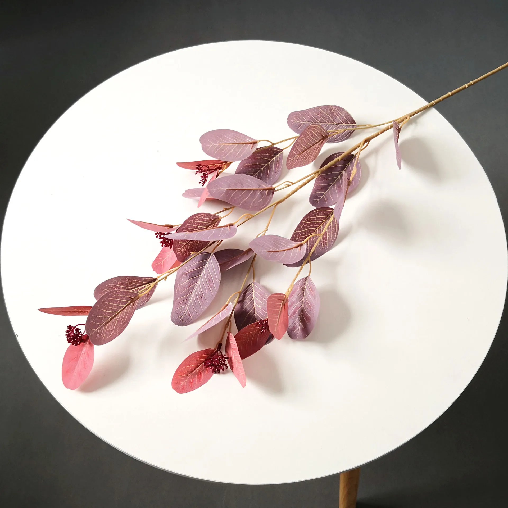 branches de feuilles d'eucalyptus en soie artificielle pour décoration florale - vue 7 sur 17