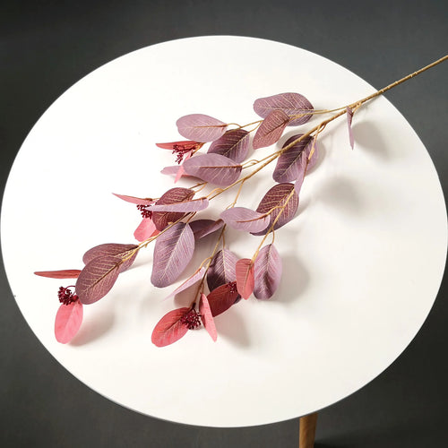branches de feuilles d'eucalyptus en soie artificielle pour décoration florale - vue 8 sur 17