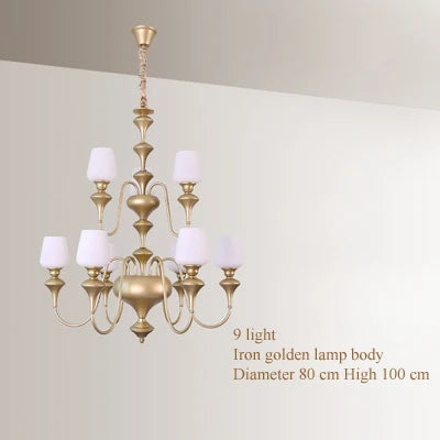 lustre en cuivre avec abat jour en verre élégant et moderne - vue 17 sur 22
