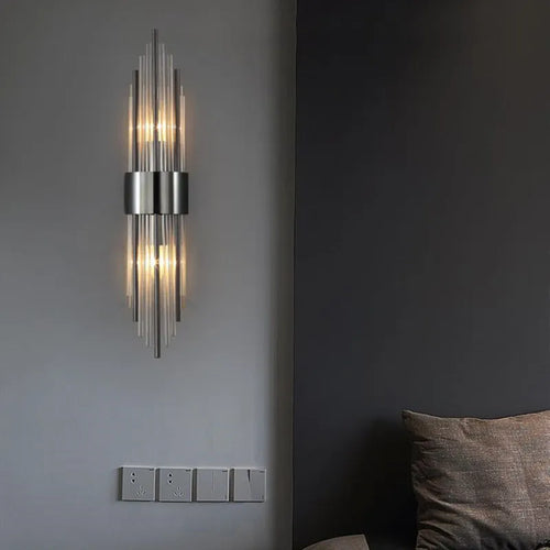 applique murale led en cristal luxe design nordique pour intérieur élégant - vue 4 sur 9