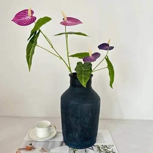 fleurs artificielles anthurium pour décoration de fête et vacances - vue 6 sur 16