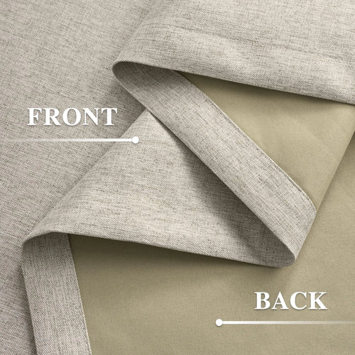 Rideau occultant sur mesure extra long style lin