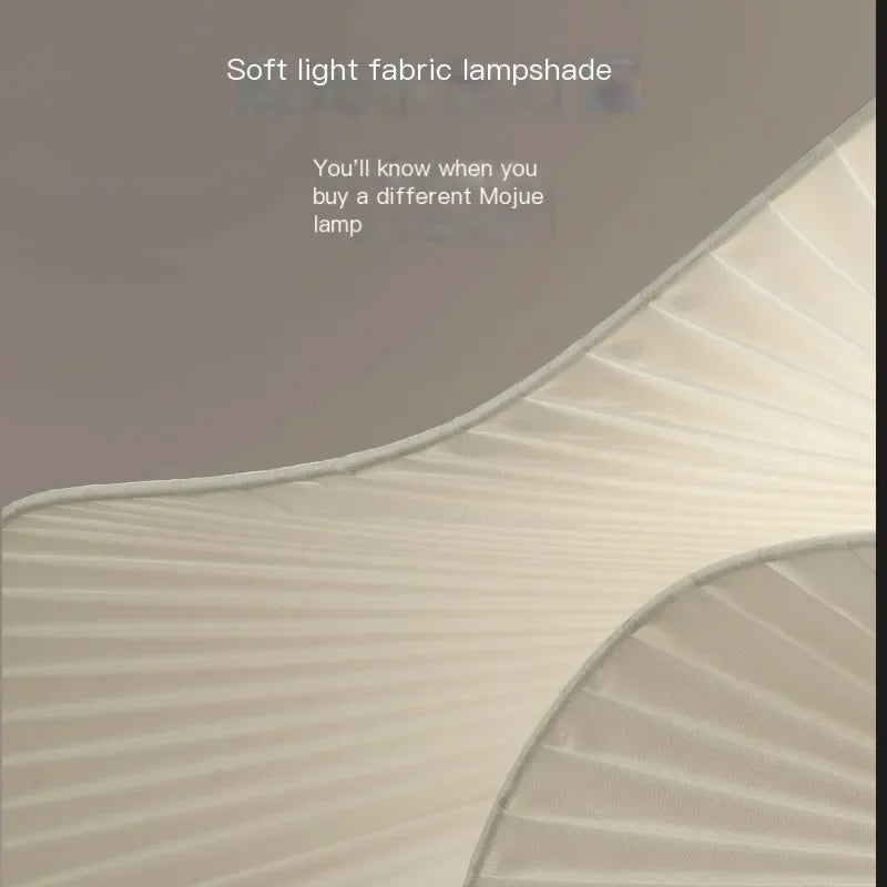 lustre moderne en tissu plissé pour décoration intérieure élégante - vue 6 sur 7