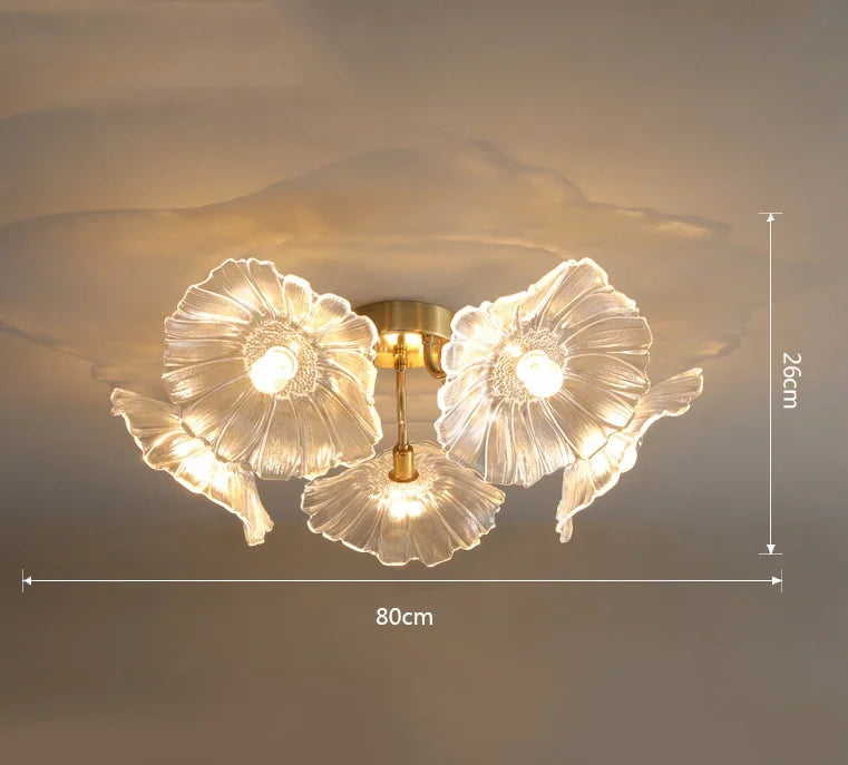lustre moderne léger au design floral simple et créatif - vue 11 sur 14