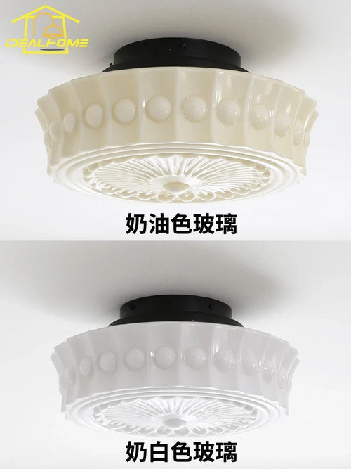 plafonnier rétro médiéval en verre décoratif pour intérieur élégant - vue 6 sur 9