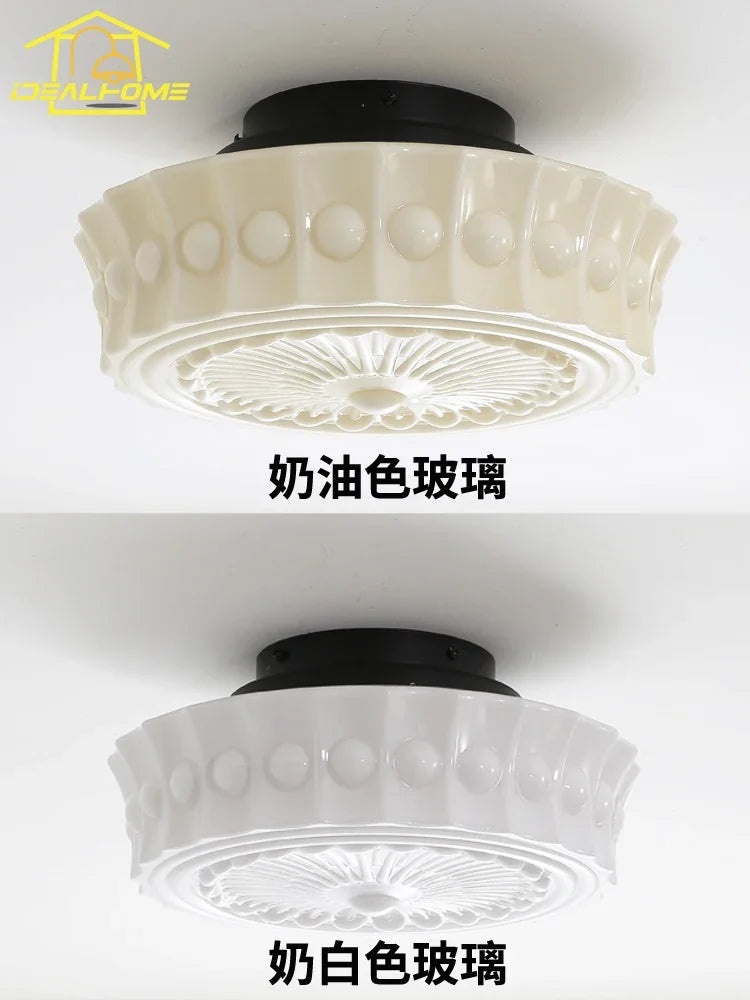 plafonnier rétro médiéval en verre décoratif pour intérieur élégant - vue 5 sur 9