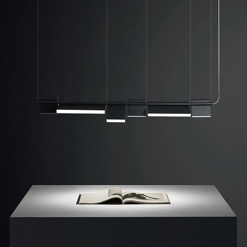 lustre led design moderne rotatif pour intérieur décoratif - vue 6 sur 8